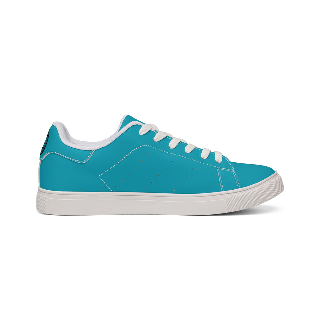 Cyan 2JZ GTE — Men's Low-Top Leather Sneakers