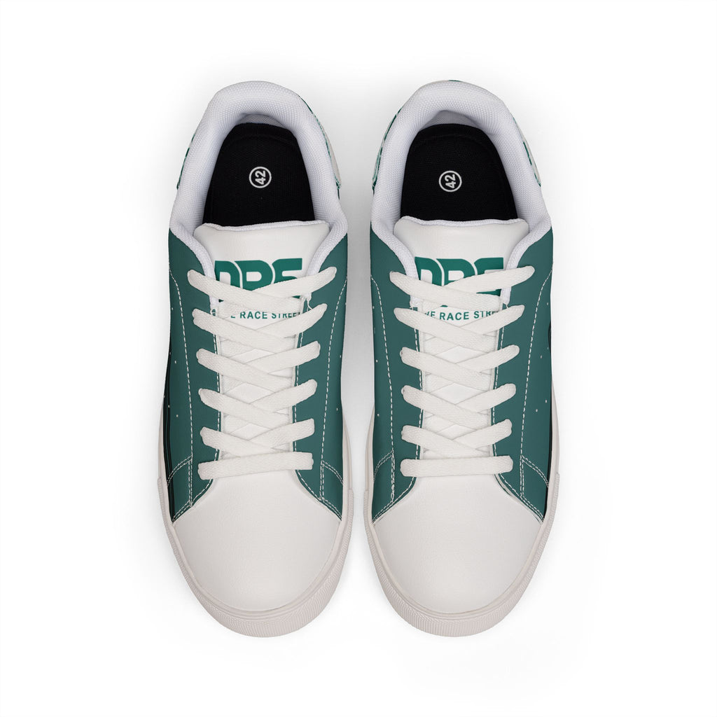Petrol Teal Men's Low-Top Leather Sneakers