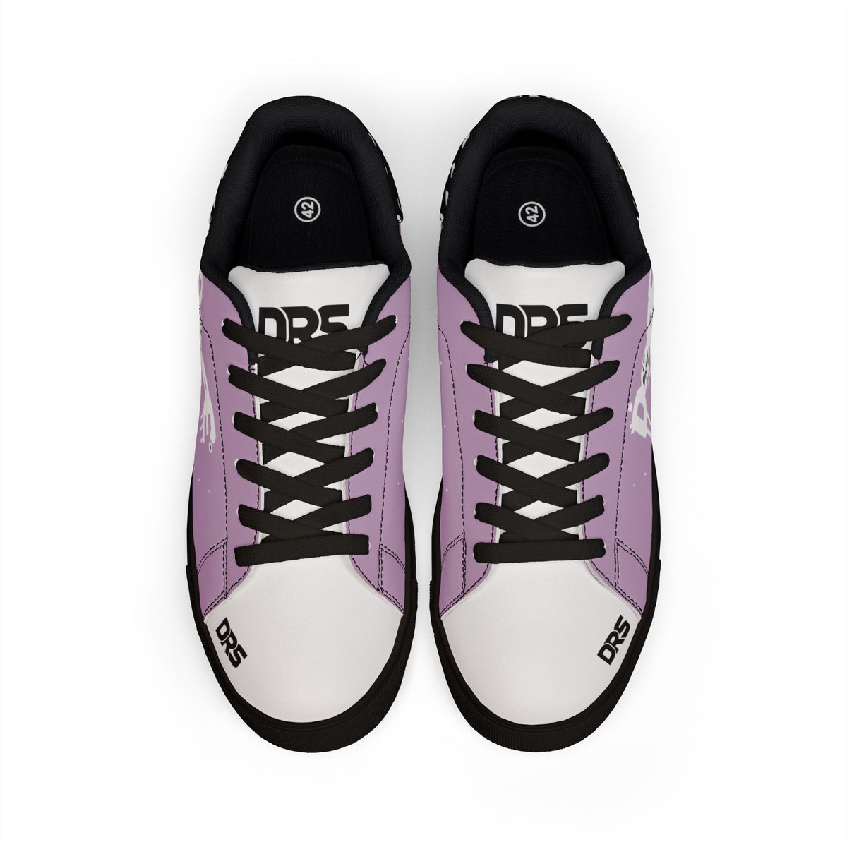 Lilac "DOPE" Women's Street Skate Low-Top Sneakers