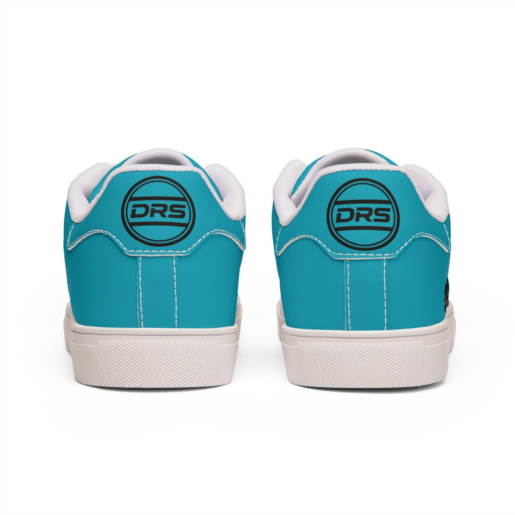 Cyan 2JZ GTE — Men's Low-Top Leather Sneakers