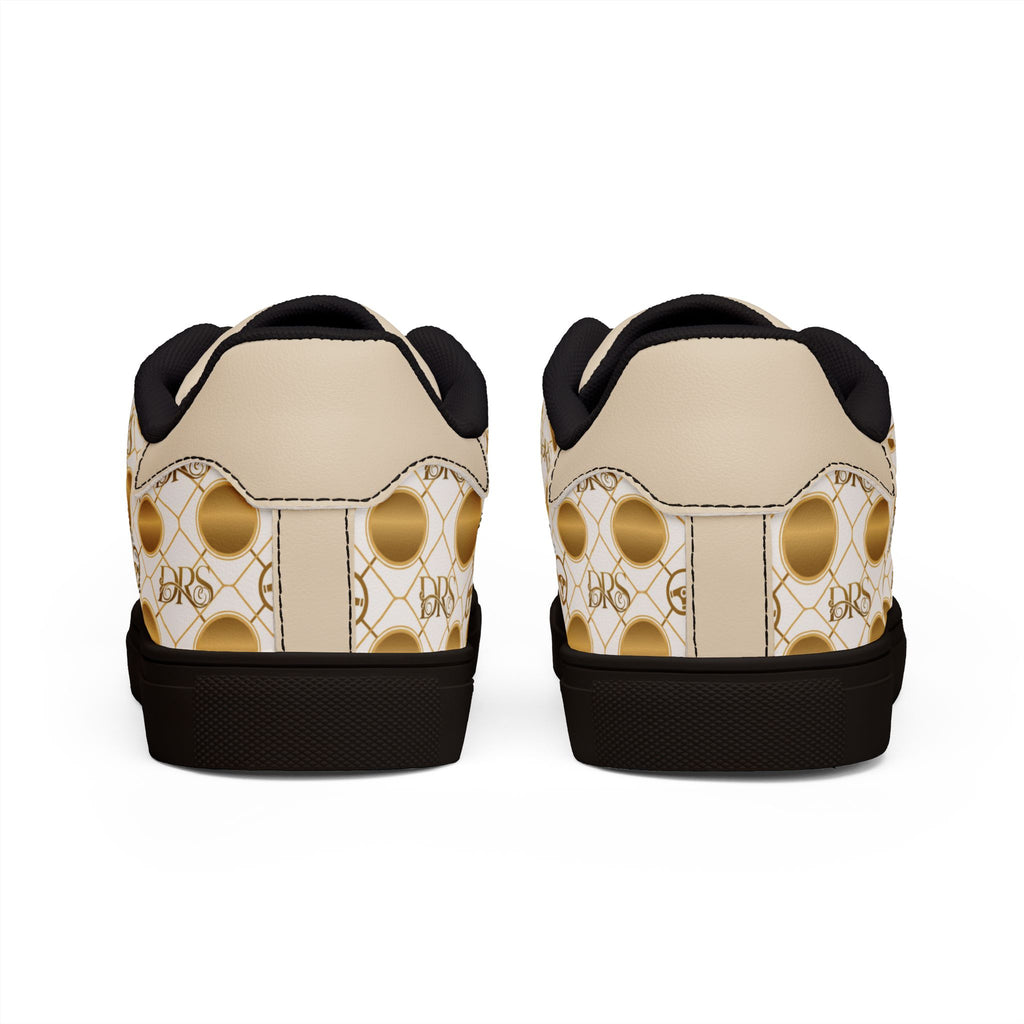 LUX Gold Geo Pattern — Women's Low-Top Sneakers
