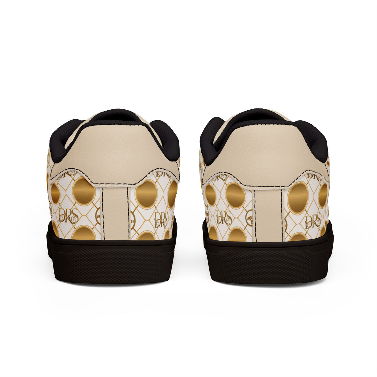 LUX Gold Geo Pattern — Women's Low-Top Sneakers