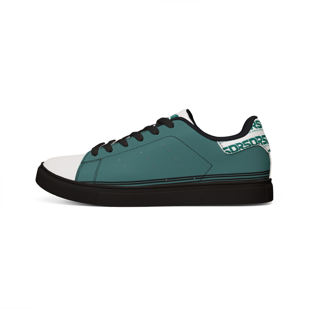 Petrol Teal Men's Low-Top Leather Sneakers