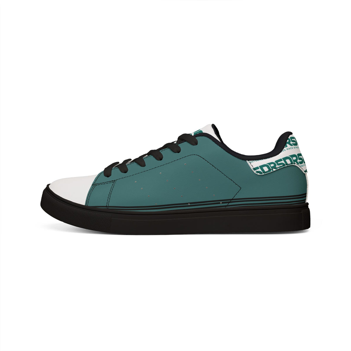 Petrol Teal Men's Low-Top Leather Sneakers