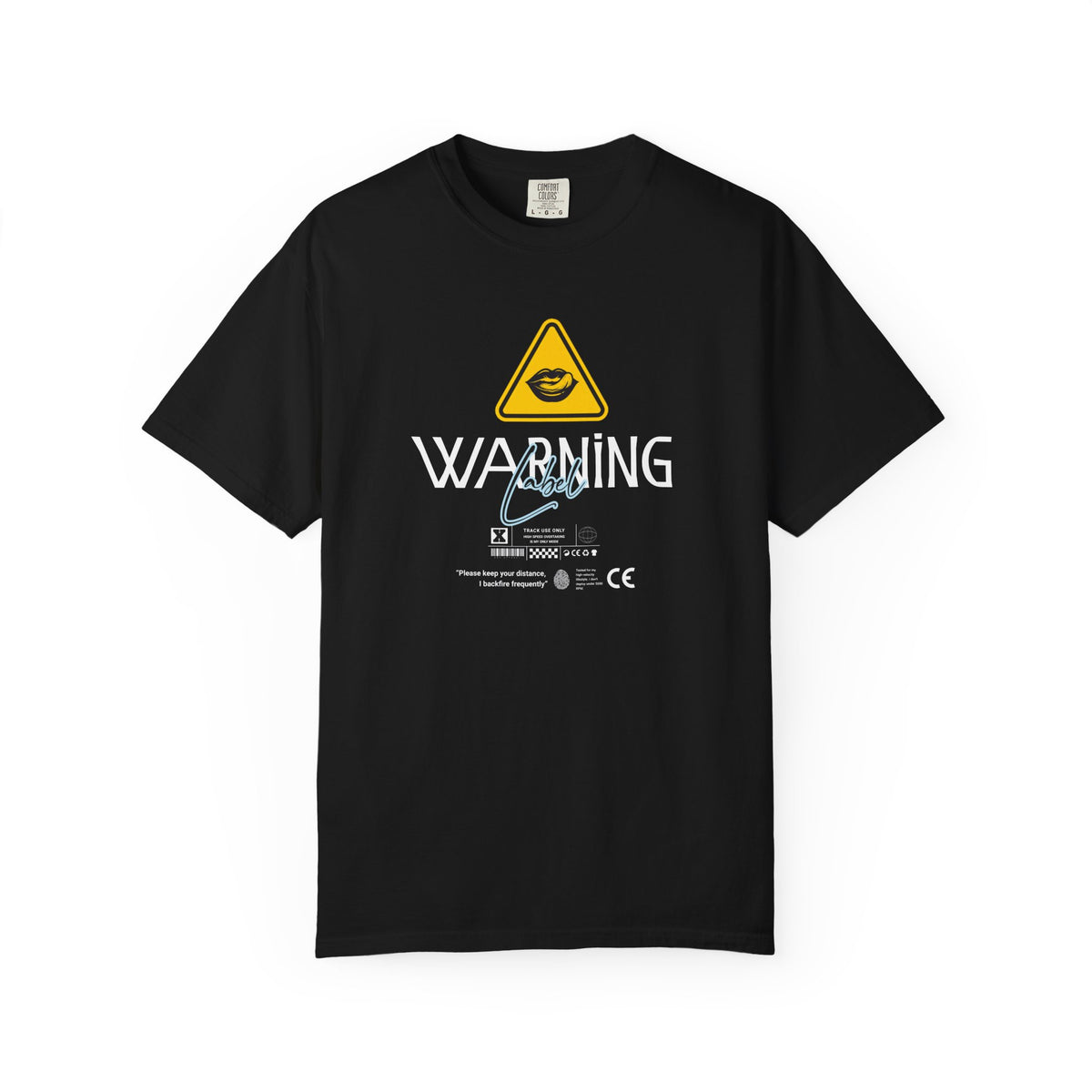 「警告ラベル」ボックス型警告Tシャツ