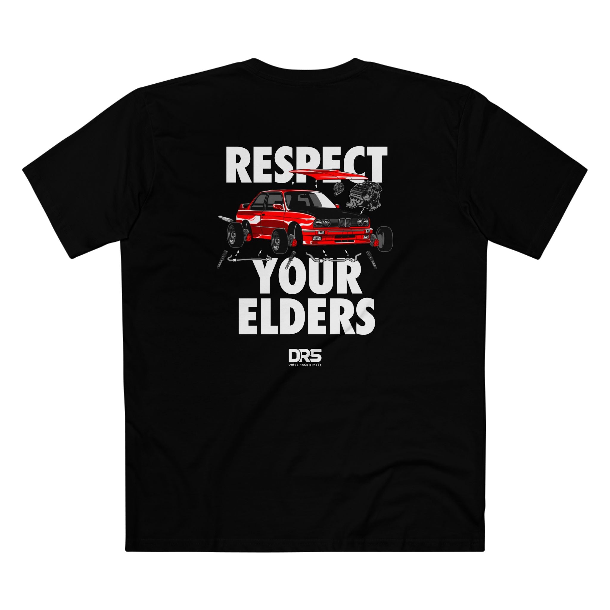 Respect Your Elders Tee — Vintage Drag Car Graphic T‑Shirt