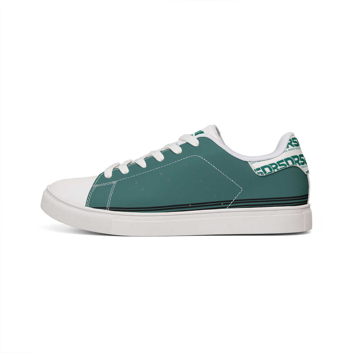 Petrol Teal Men's Low-Top Leather Sneakers