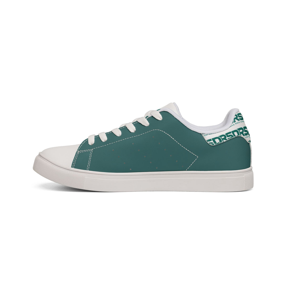 Petrol Teal Men's Low-Top Leather Sneakers