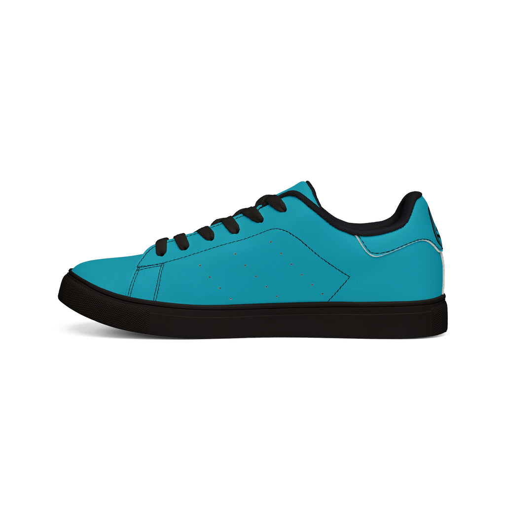 Cyan 2JZ GTE — Men's Low-Top Leather Sneakers