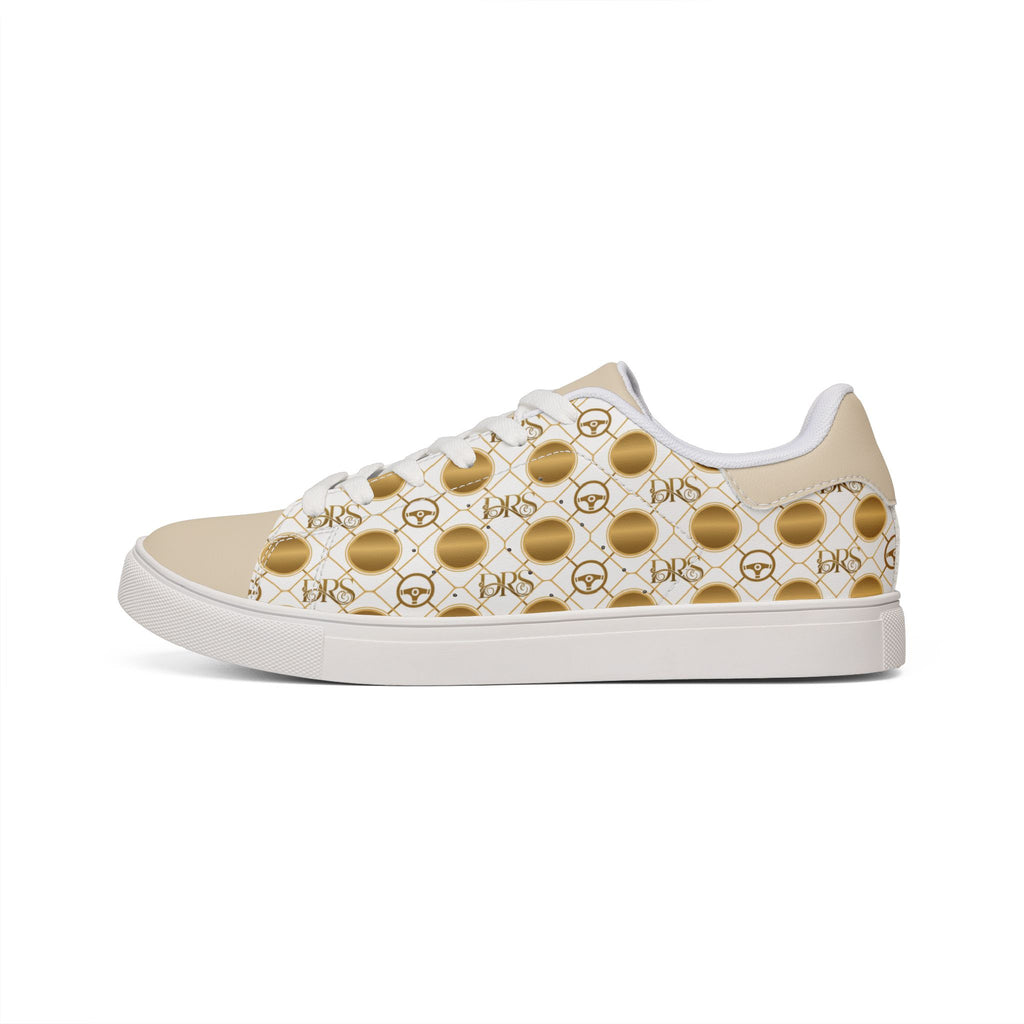 LUX Gold Geo Pattern — Women's Low-Top Sneakers