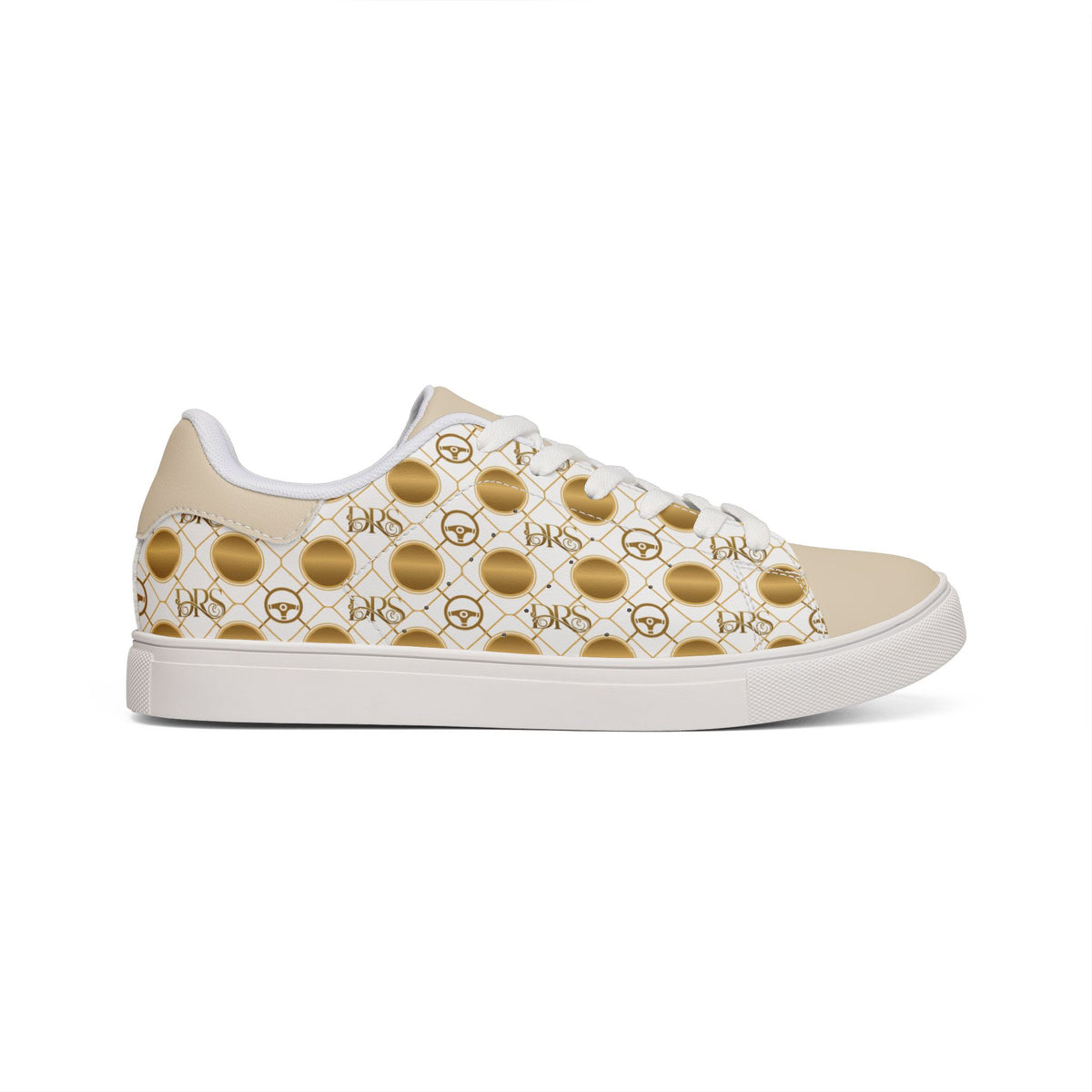 LUX Gold Geo Pattern — Women's Low-Top Sneakers