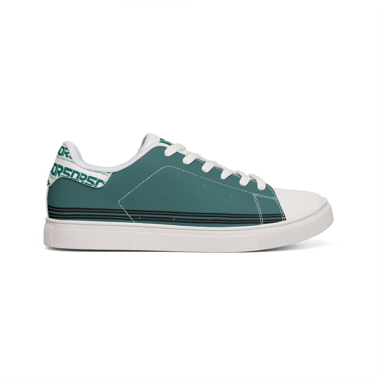 Petrol Teal Men's Low-Top Leather Sneakers