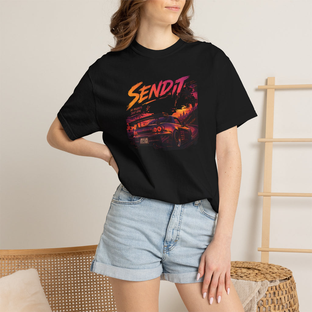 "Send It" Sunset Automotive Boxy Tee
