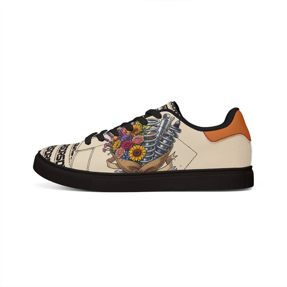 Vintage Coilovers & Floral Bouquet | Women's Low-Top Sneakers