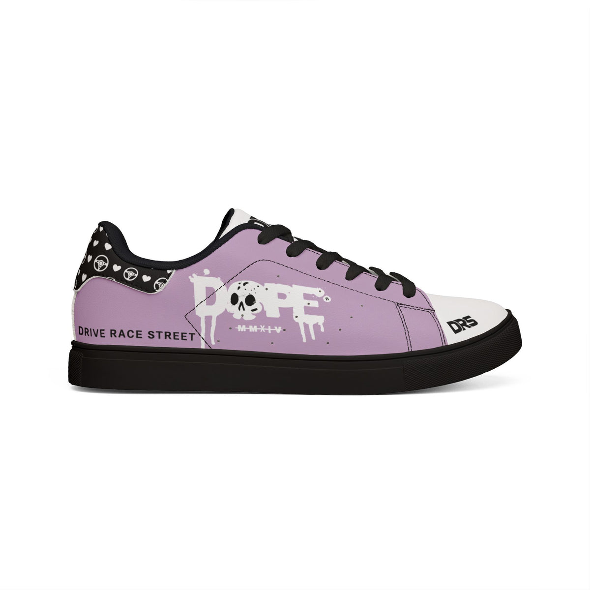Lilac "DOPE" Women's Street Skate Low-Top Sneakers