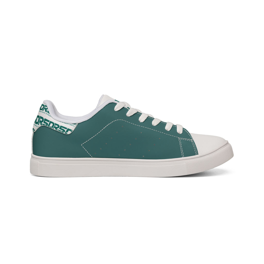 Petrol Teal Men's Low-Top Leather Sneakers