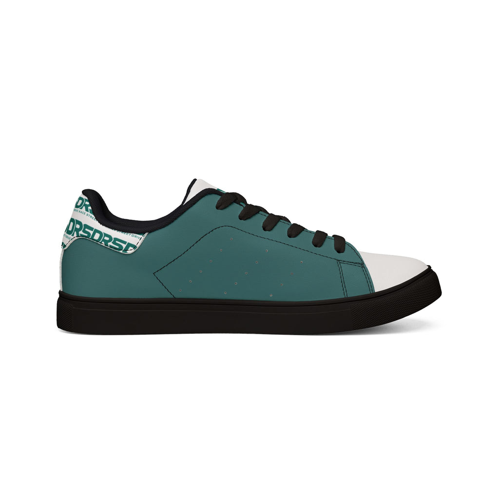 Petrol Teal Men's Low-Top Leather Sneakers