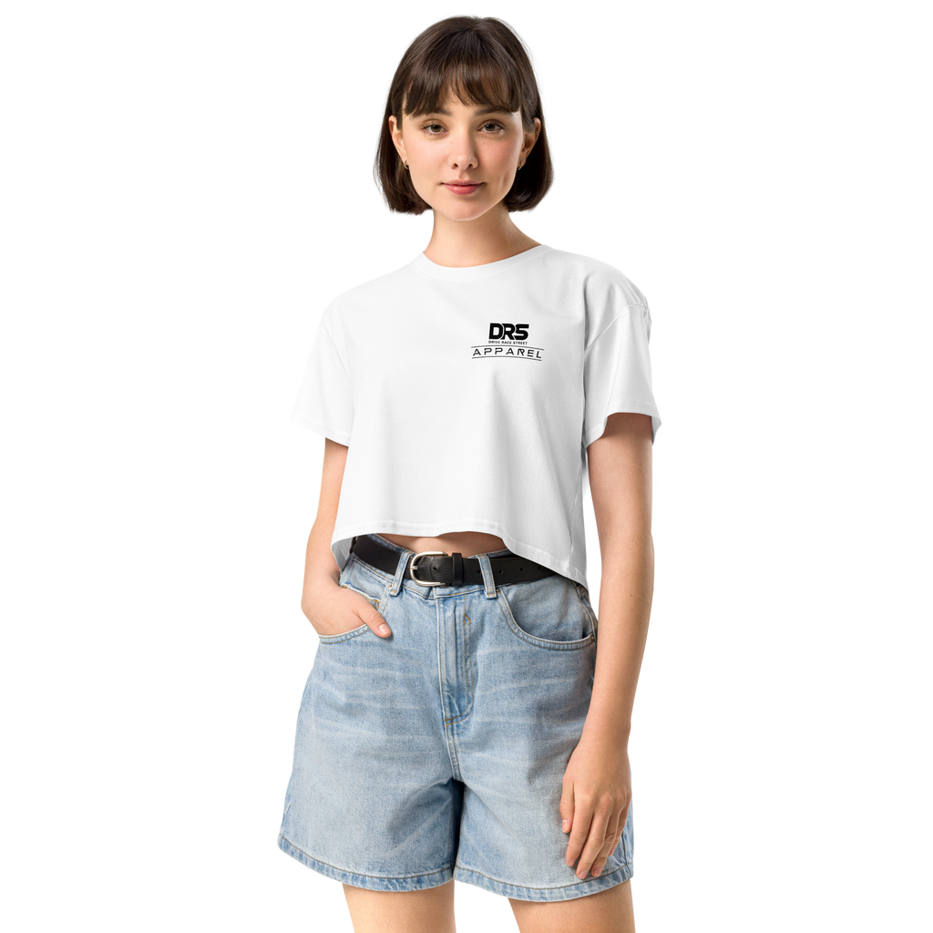 Still Blowing On Your Car? | Women's White Graphic Crop Top