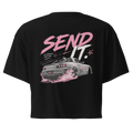 Send It. — Women's Black Drift Car Crop Tee | JDM Street Culture