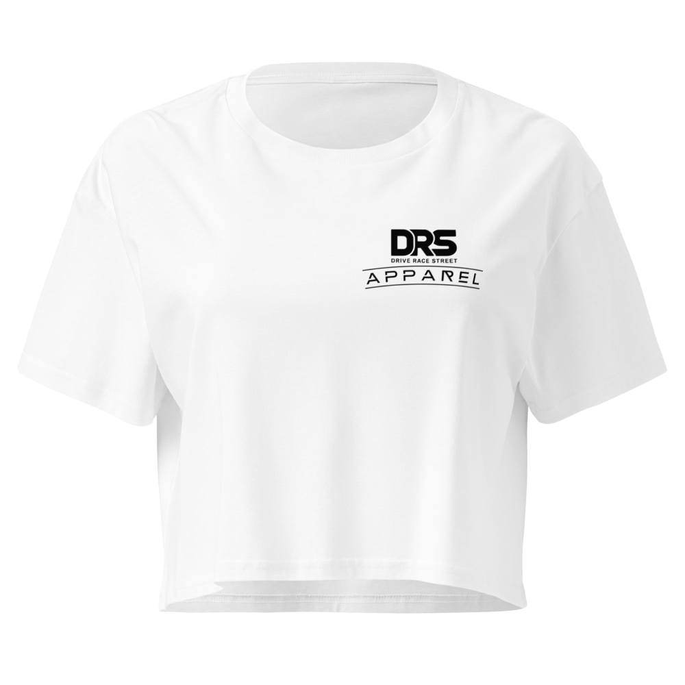Boosted By Sweetness — White Turbo Crop Top