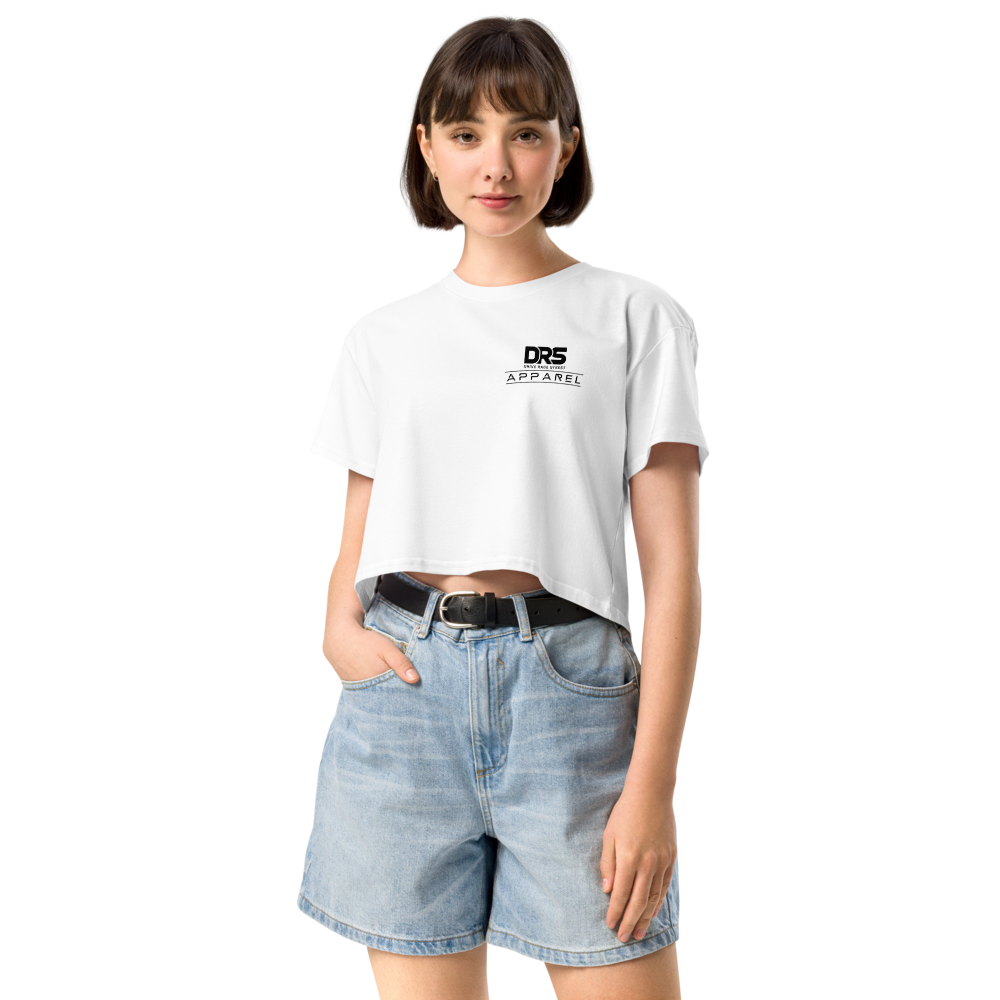 Boosted By Sweetness — White Turbo Crop Top