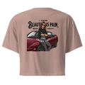Beauty is Pain — White Crop Top