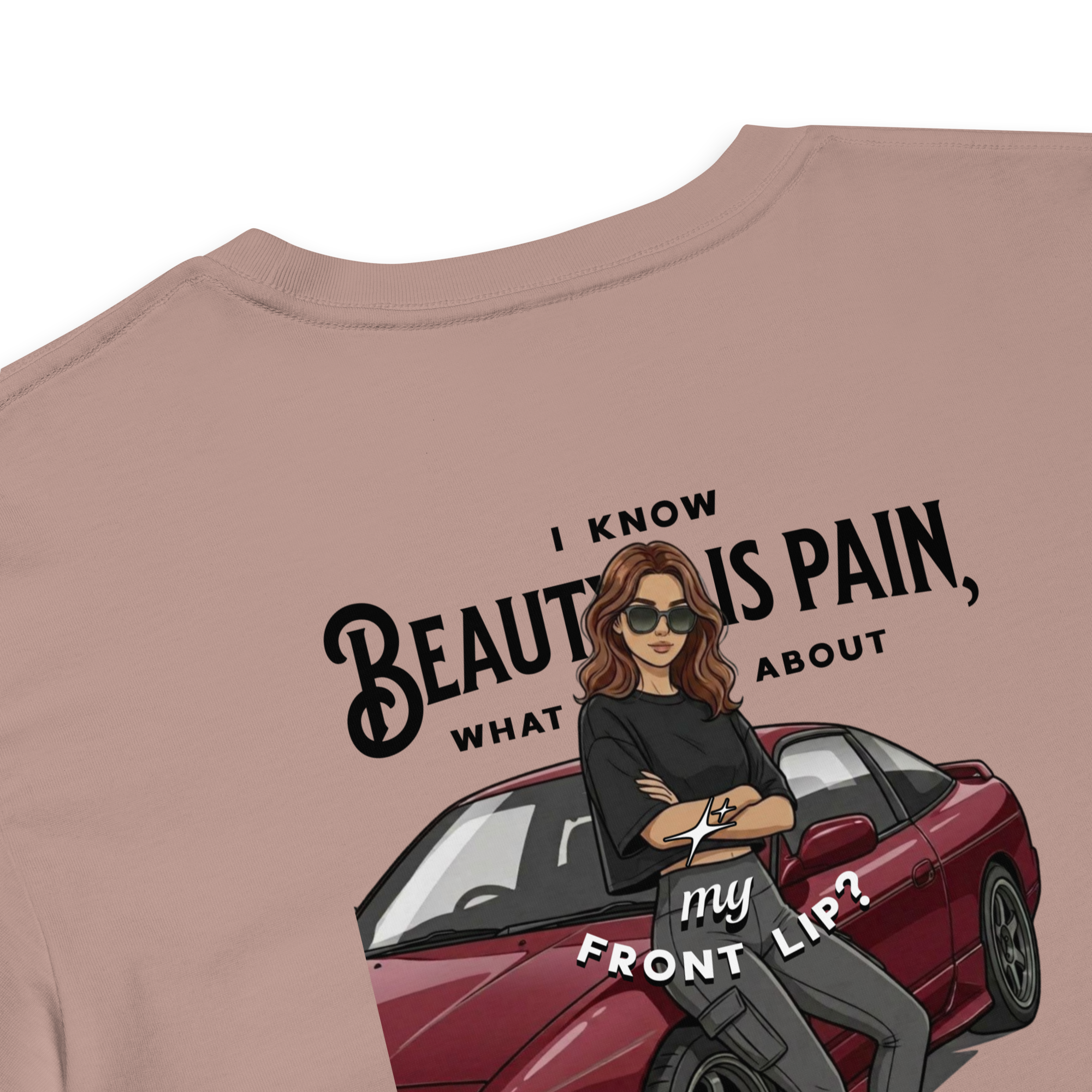 Beauty is Pain — White Crop Top