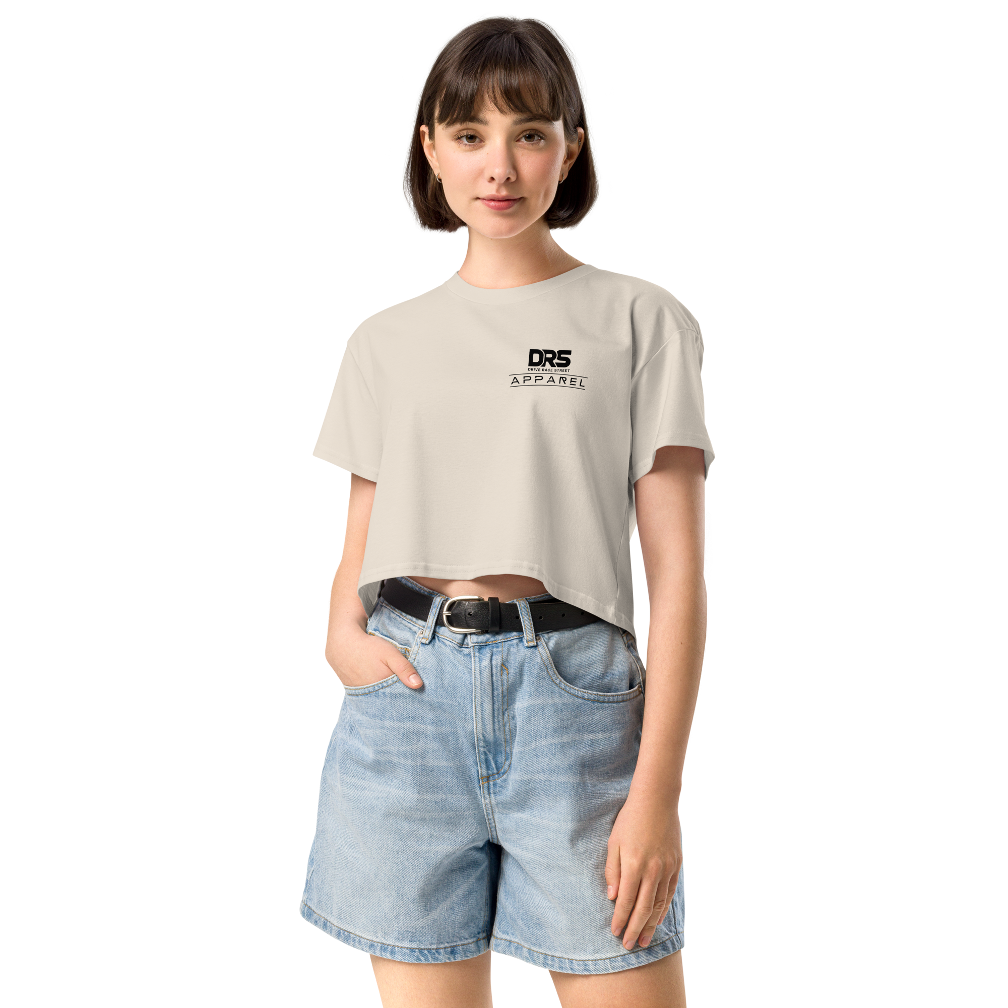Women's Crop Tee — "Sorry Officer, I'm Just a Girl (with a 3-inch Straight Pipe)