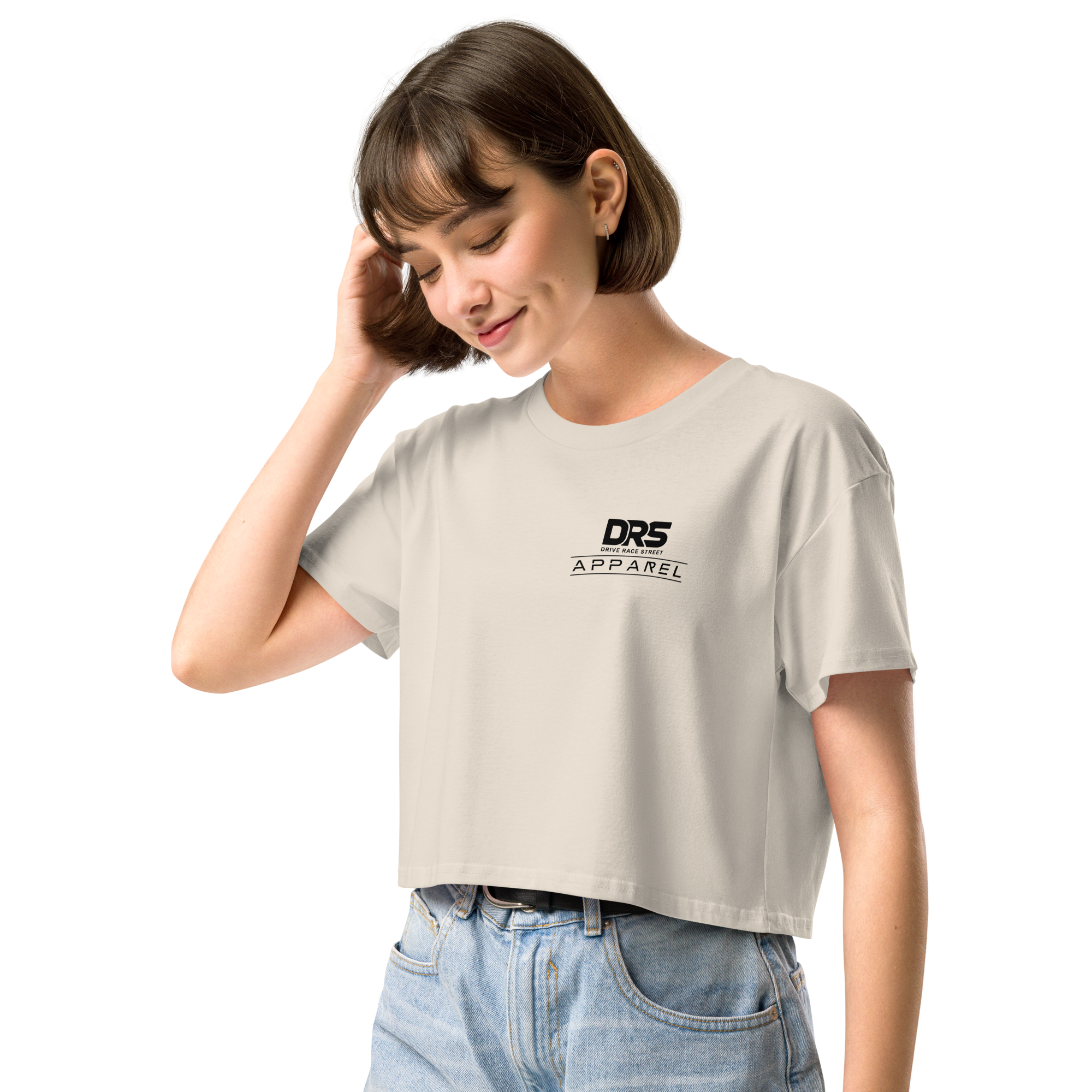Women's Crop Tee — "Sorry Officer, I'm Just a Girl (with a 3-inch Straight Pipe)