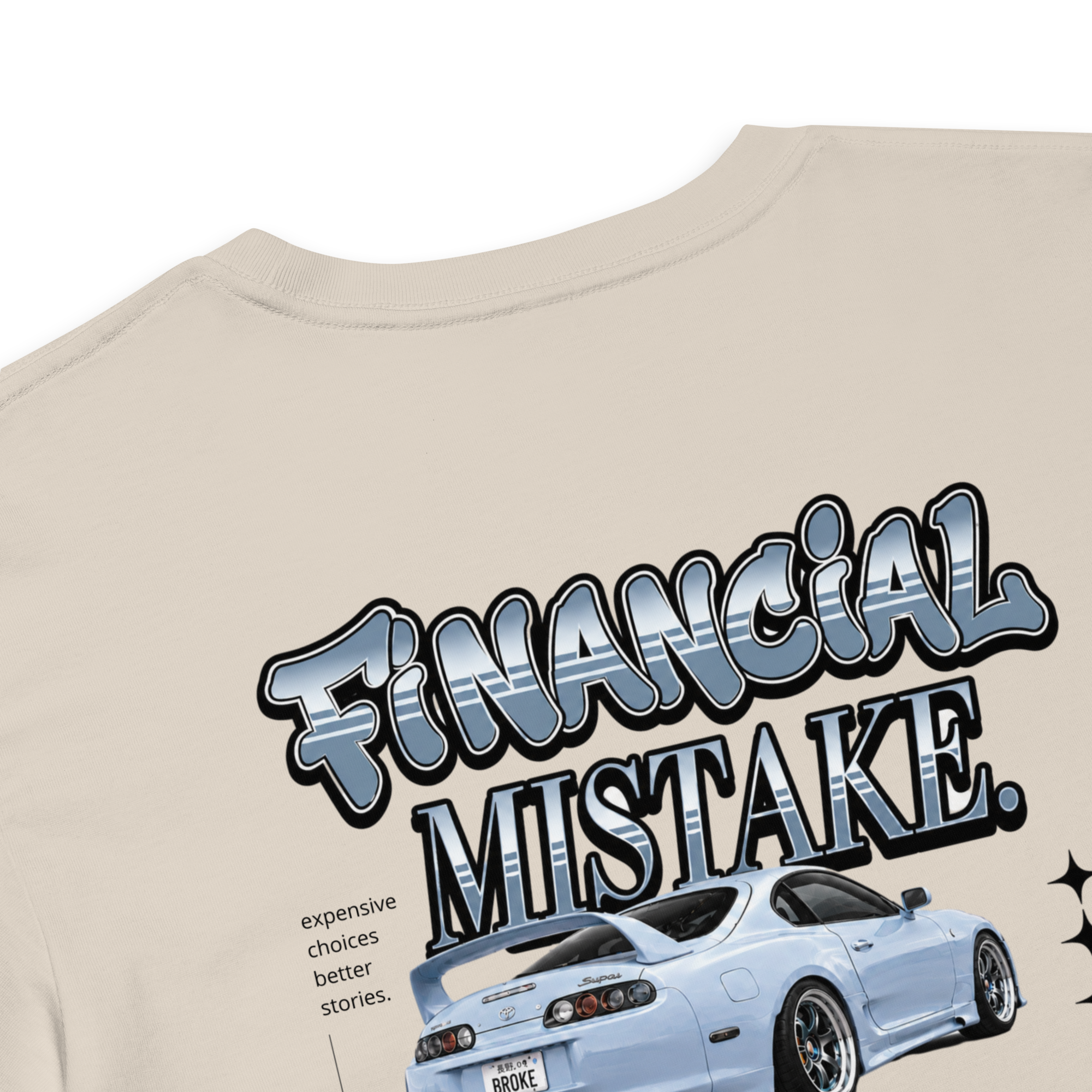 Financial Mistake | Women's JDM Graphic Crop Top | Toyota Supra Tee