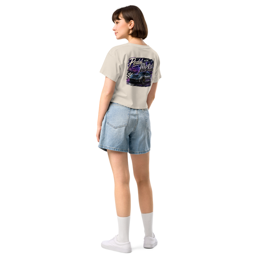 Pedal to the Metal | Women's Porsche GT3 RS Crop Top | Car Girl Streetwear