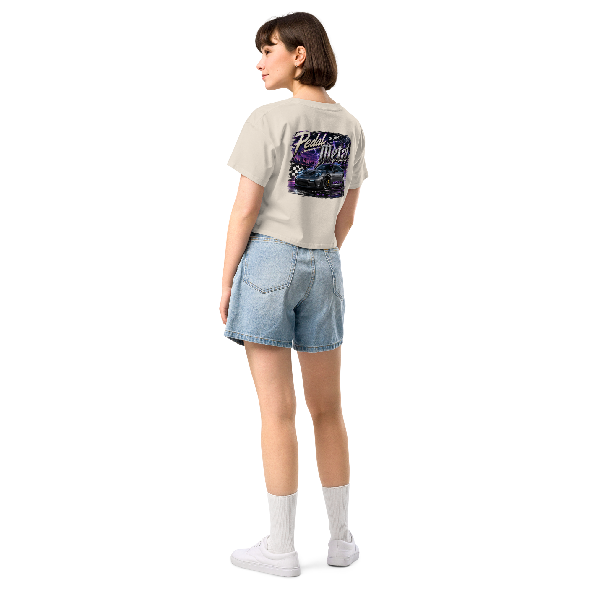 Pedal to the Metal | Women's Porsche GT3 RS Crop Top | Car Girl Streetwear