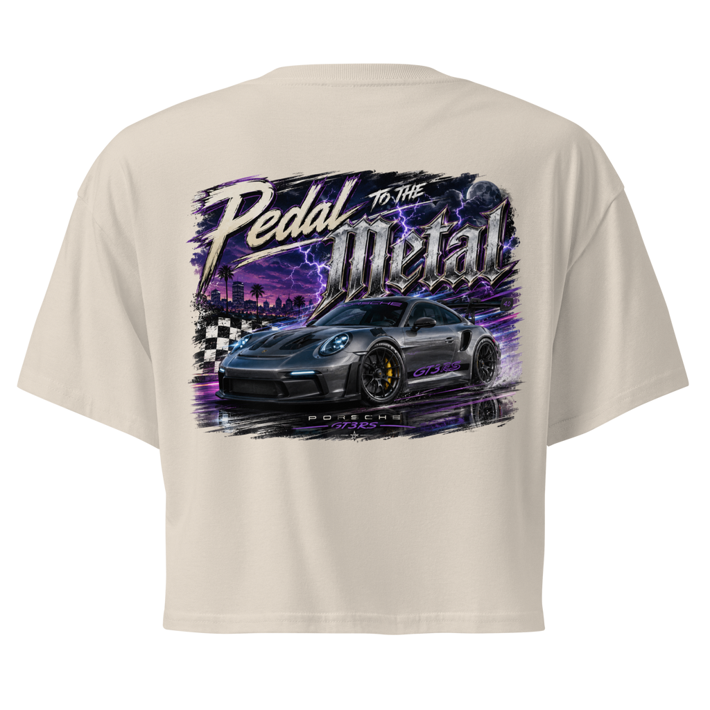 Pedal to the Metal | Women's Porsche GT3 RS Crop Top | Car Girl Streetwear