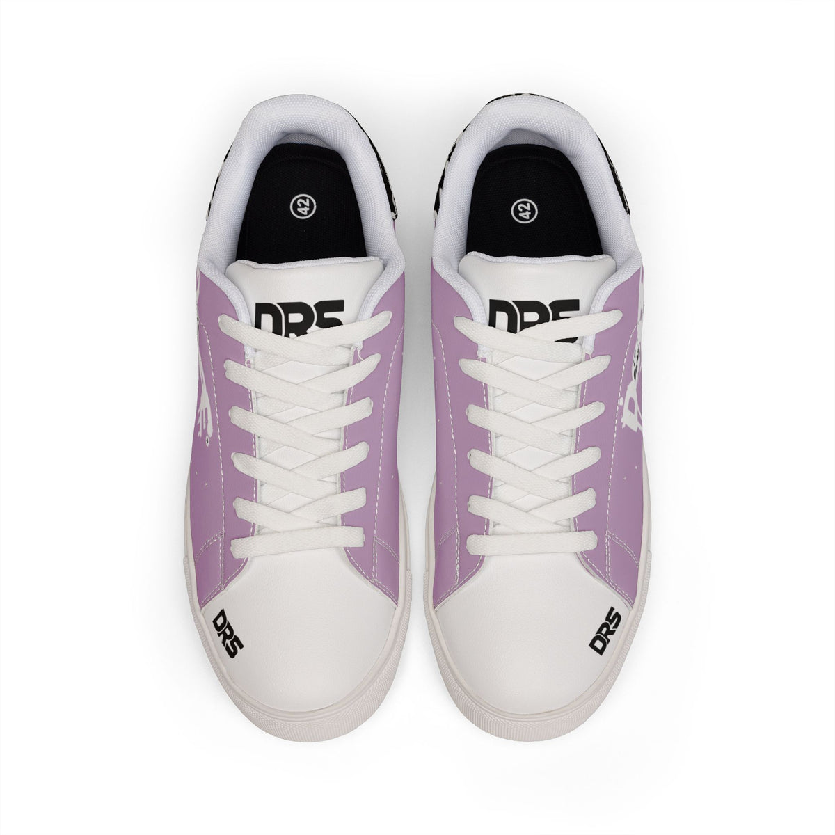 Lilac "DOPE" Women's Street Skate Low-Top Sneakers