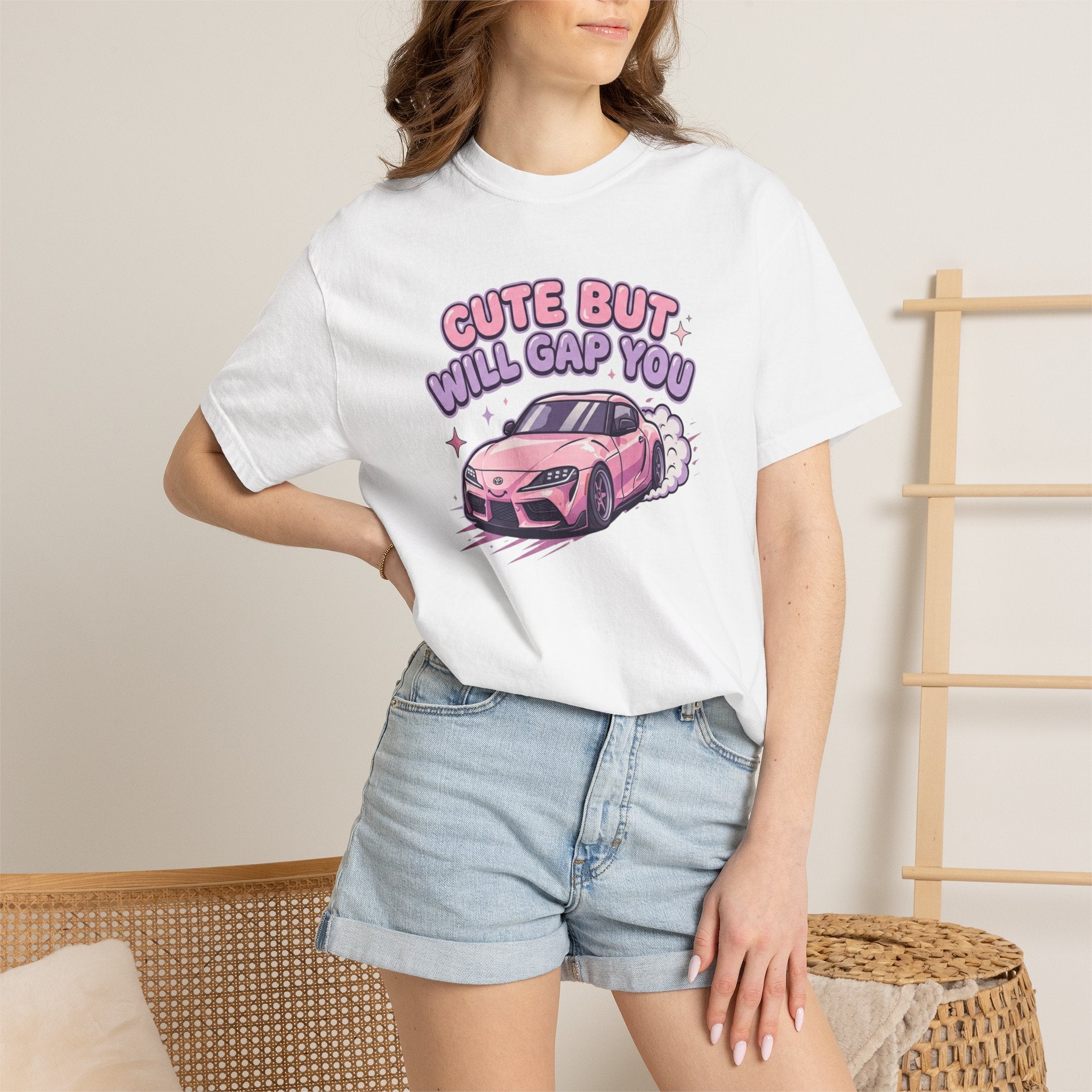 "Cute But Will Gap You" Chopped Supra Tee