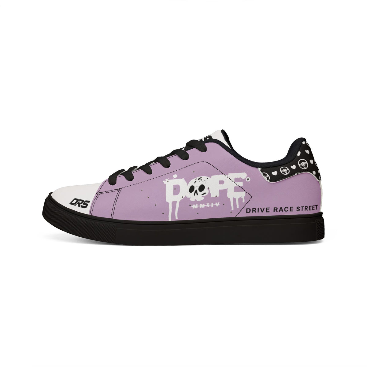 Lilac "DOPE" Women's Street Skate Low-Top Sneakers