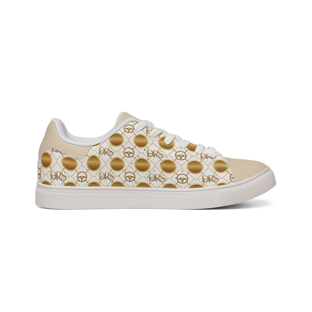 LUX Gold Geo Pattern — Women's Low-Top Sneakers