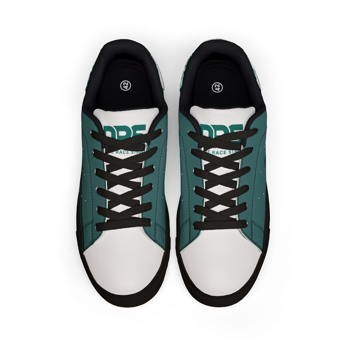 Petrol Teal Men's Low-Top Leather Sneakers