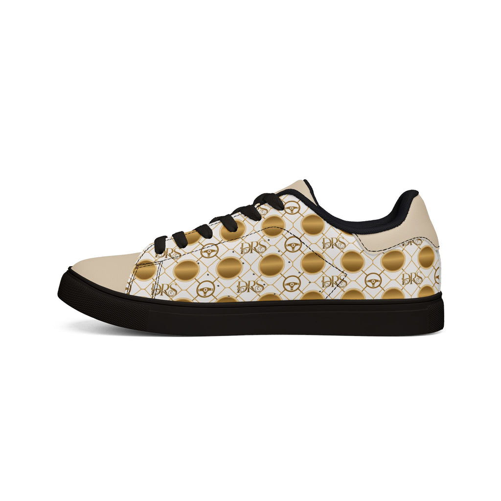 LUX Gold Geo Pattern — Women's Low-Top Sneakers