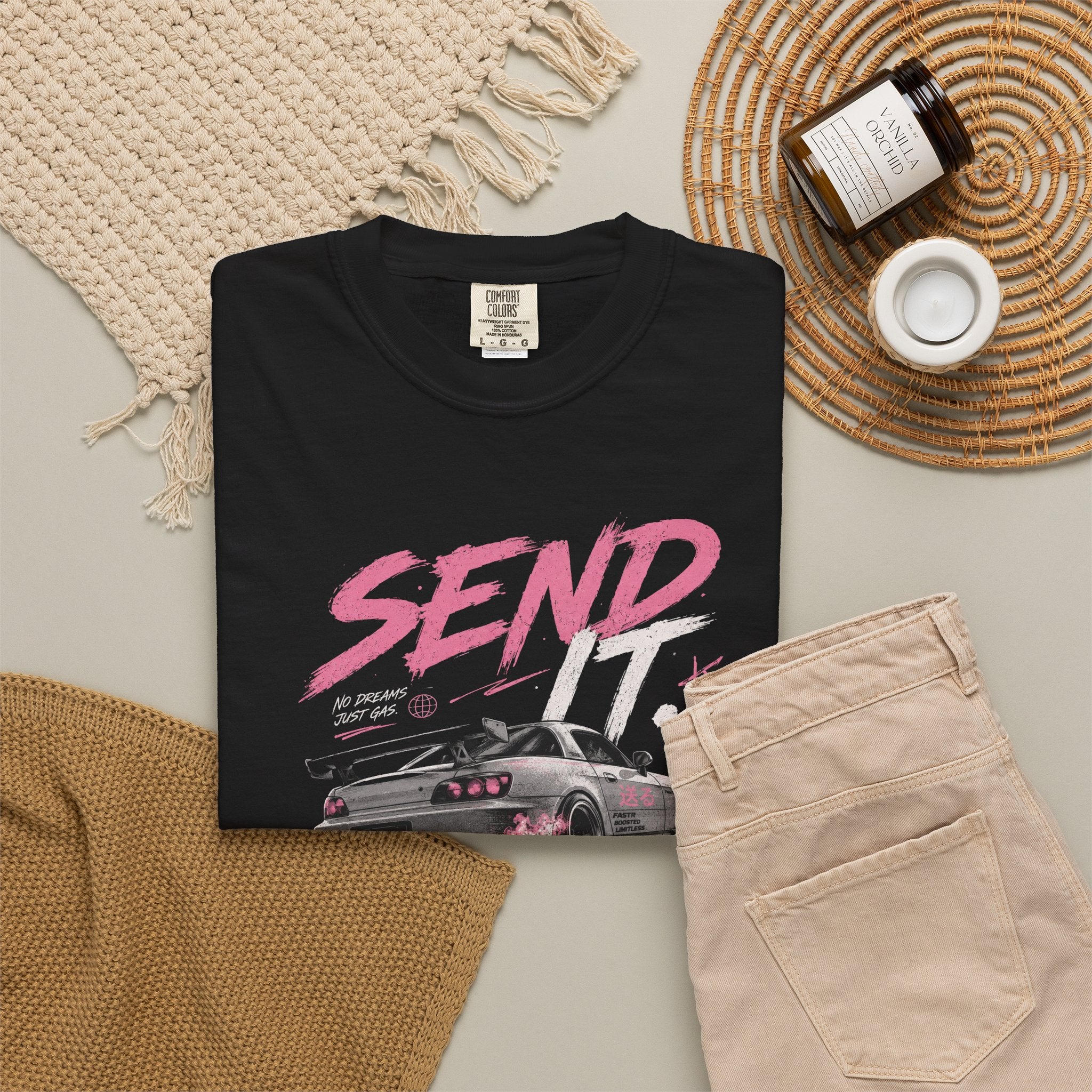 "Send It " Cute Pink Boxy Tee