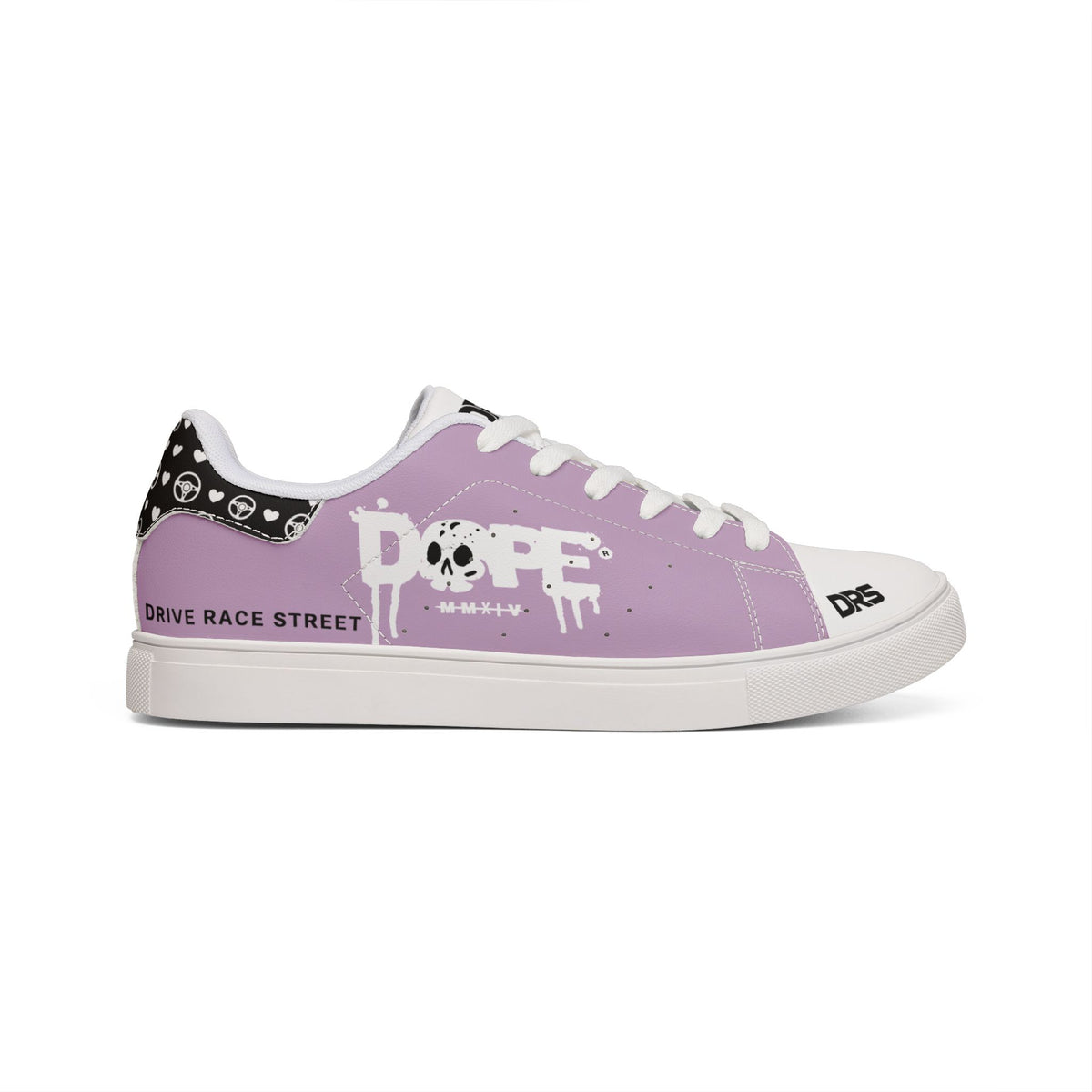 Lilac "DOPE" Women's Street Skate Low-Top Sneakers