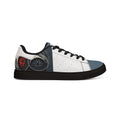 Double Wheel Graphic — Men's Leather Low-Top Sneakers