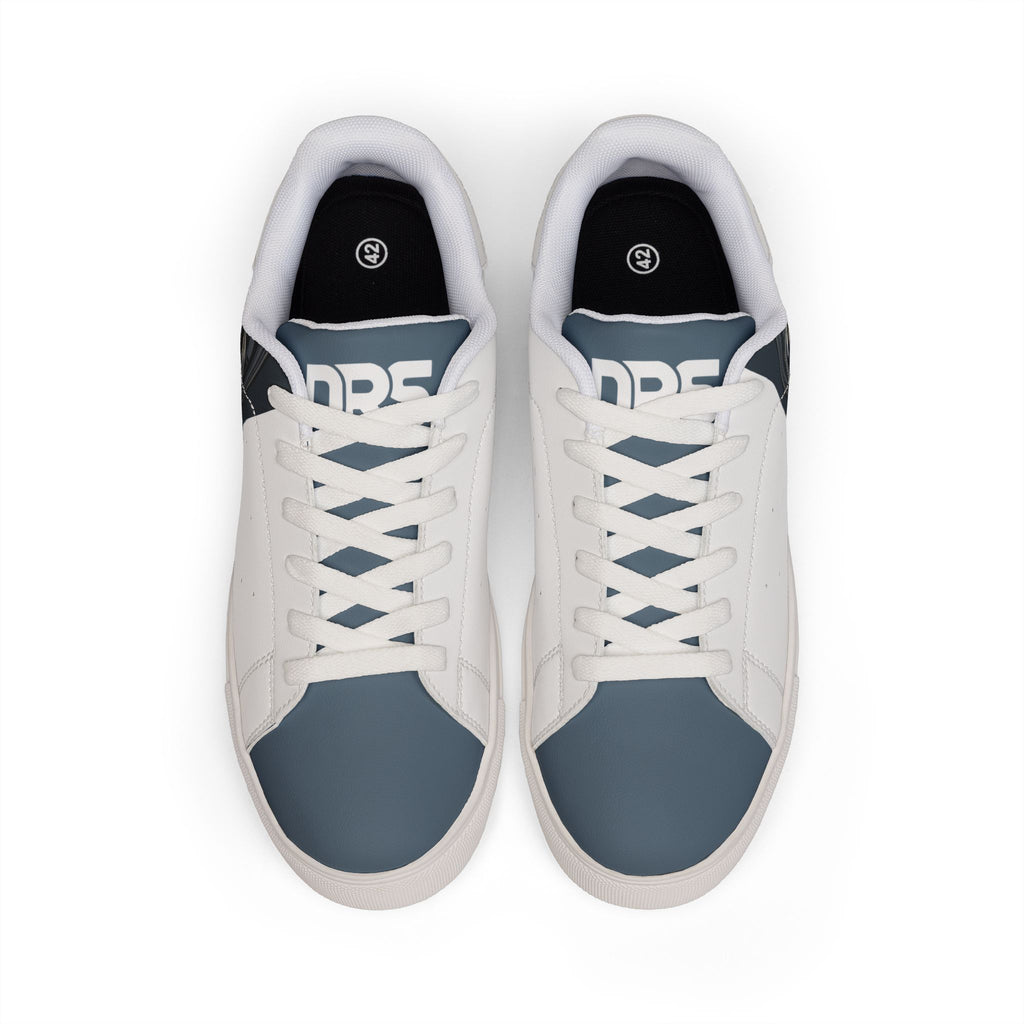 Double Wheel Graphic — Men's Leather Low-Top Sneakers