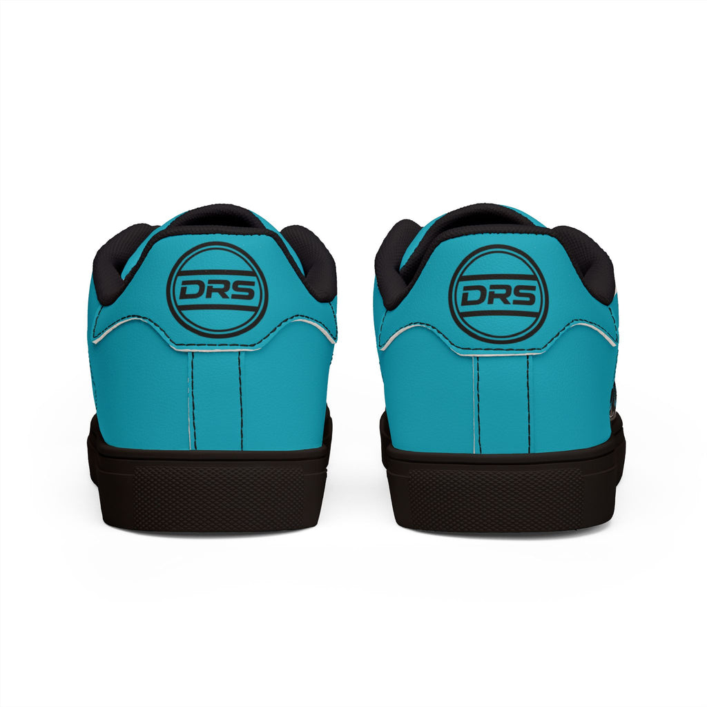 Cyan 2JZ GTE — Men's Low-Top Leather Sneakers