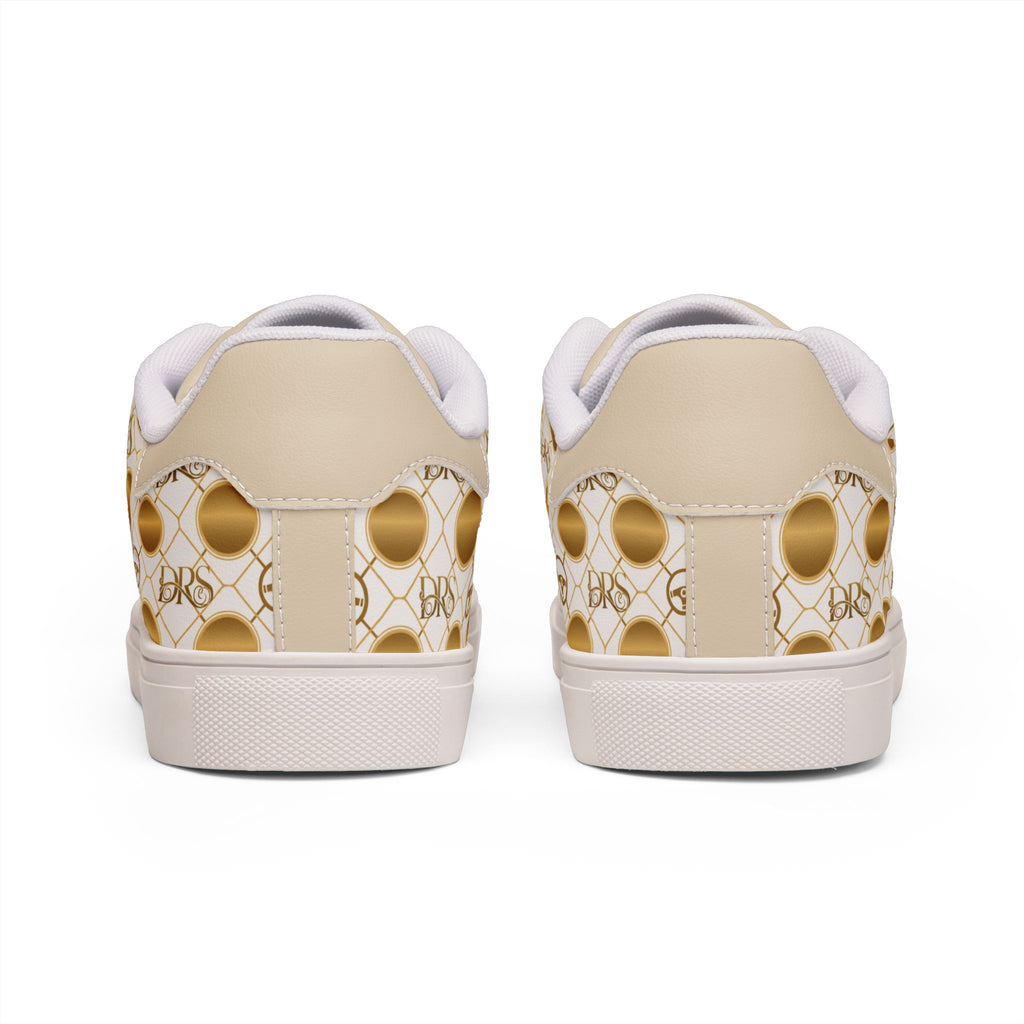 LUX Gold Geo Pattern — Women's Low-Top Sneakers