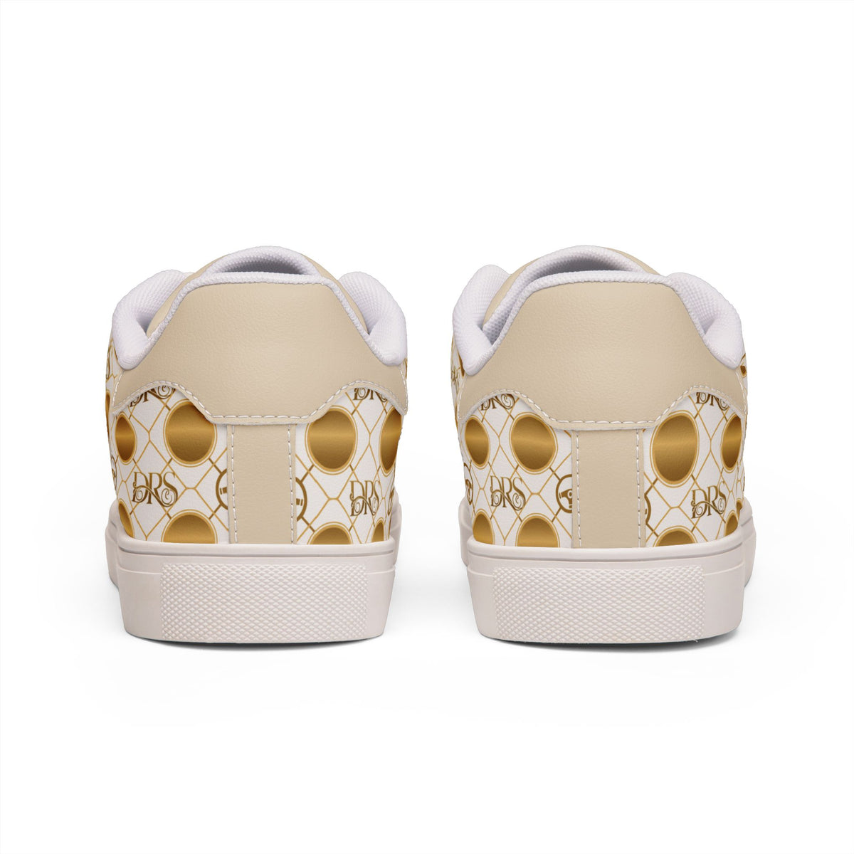 LUX Gold Geo Pattern — Women's Low-Top Sneakers