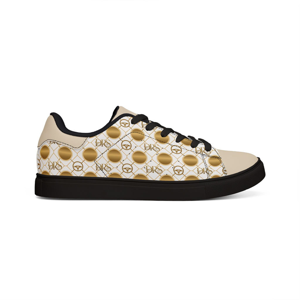 LUX Gold Geo Pattern — Women's Low-Top Sneakers