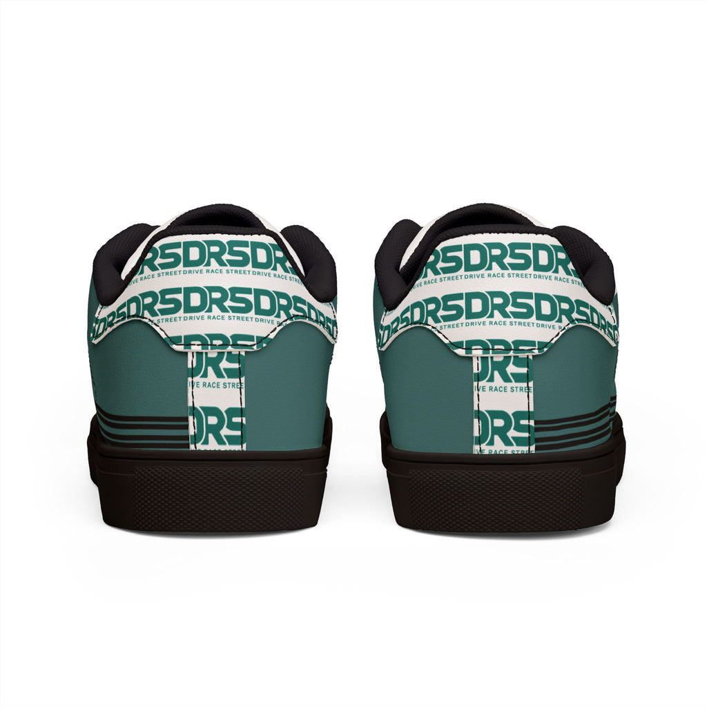 Petrol Teal Men's Low-Top Leather Sneakers