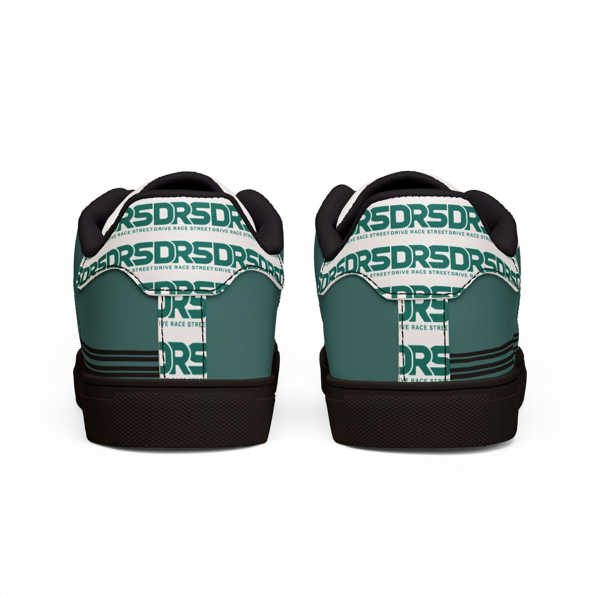 Petrol Teal Men's Low-Top Leather Sneakers