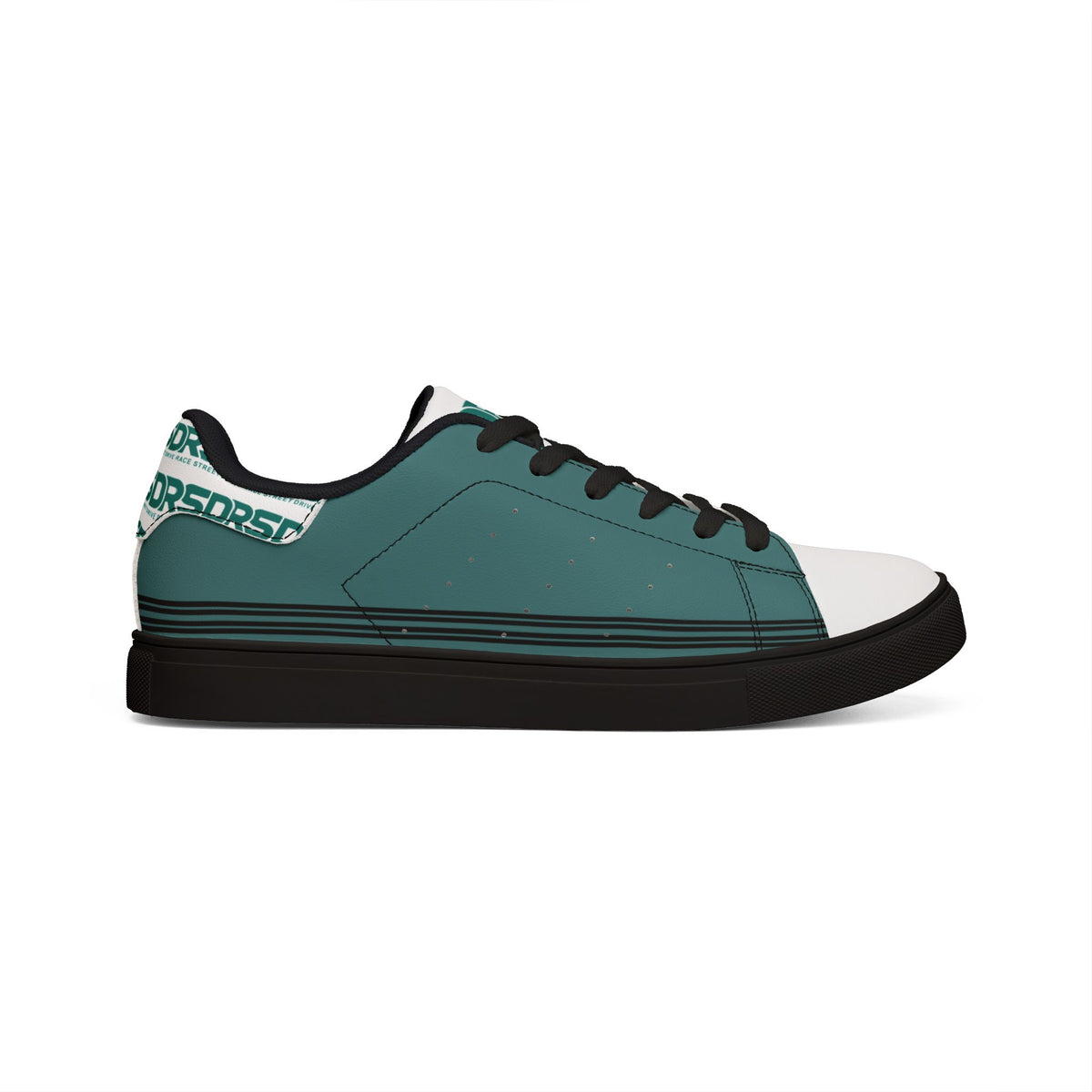 Petrol Teal Men's Low-Top Leather Sneakers